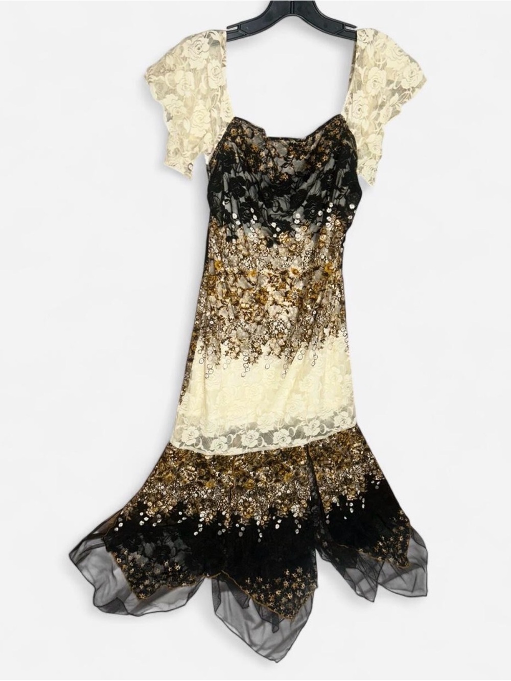 Goth fairycore lace dress